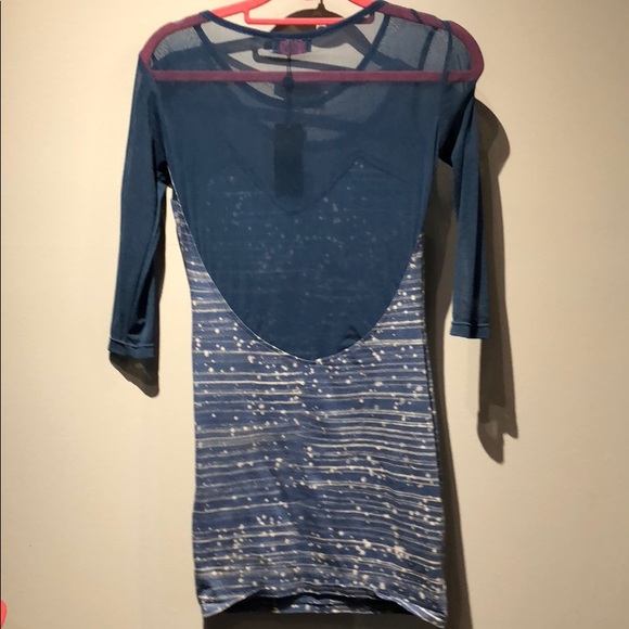 Denim Blue Acid Wash Mini Dress - Picture 3 of 3